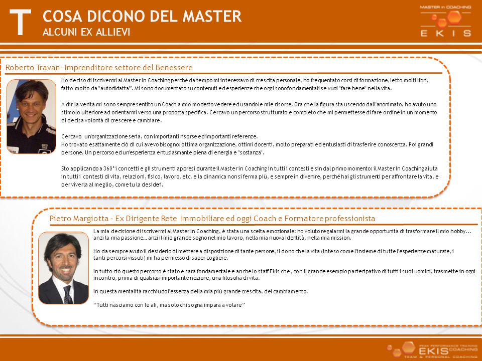 Testimonianze Di Ex Allievi Ppt Scaricare